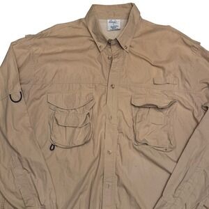 Albright Tackle Fishing Shirt Size L Vented Back Breathable‎ Lightweight Angler
